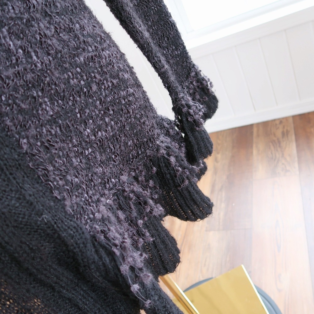 Sioni Womens Vintage Cardigan L Black Whimsigoth Indie Sleaze Ruffle Fairycore - Picture 3 of 6